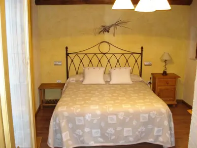 Cama o camas de una habitación en El Balcón de Mogarraz