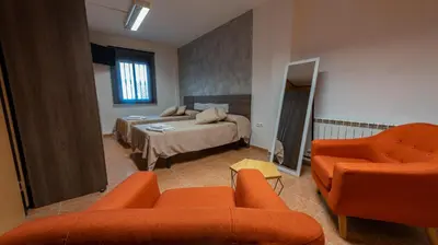 Cama o camas de una habitación en San Jorge, Parking Privado Gratis
