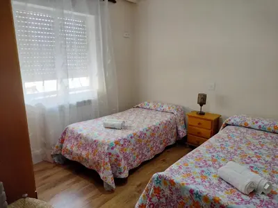 Cama o camas de una habitación en Casa de pueblo