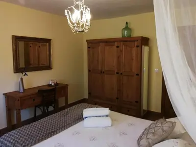Cama o camas de una habitación en Casa Rural Balcón del Camino Viejo