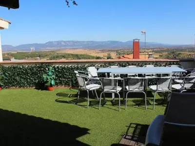 Vista general de una montaña o vista desde the country house