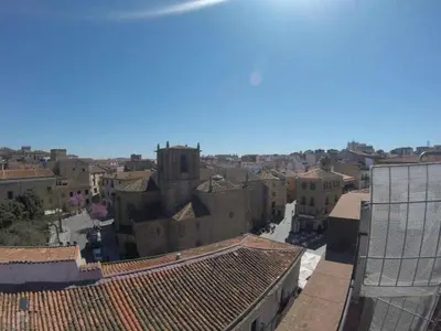 Vista general de Cáceres o vista desde el apartamento