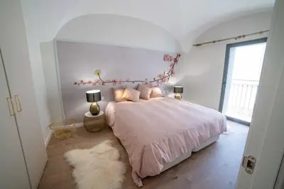 Cama o camas de una habitación en CASA VALDES 16, APTO. 2