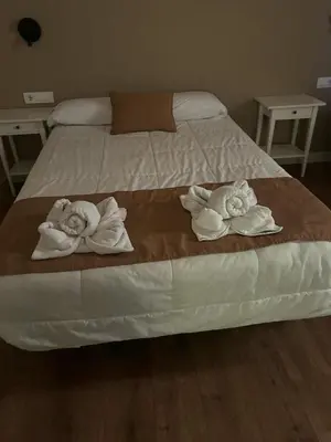 Cama o camas de una habitación en Hotel Moya
