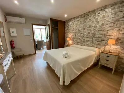 Cama o camas de una habitación en Las Terrazas de Chilla