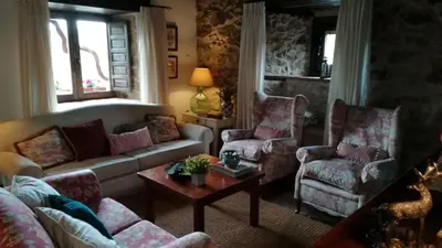 Zona de estar de La Casita del Tejo