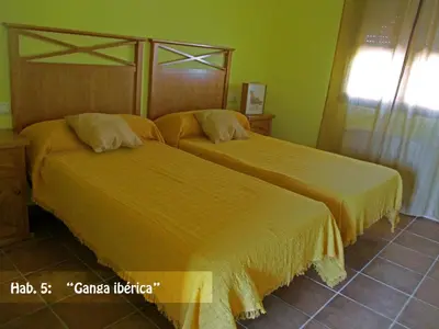 Cama o camas de una habitación en Casa Rural El Nidal