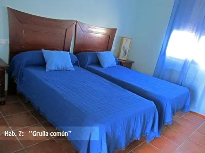 Cama o camas de una habitación en Casa Rural El Nidal
