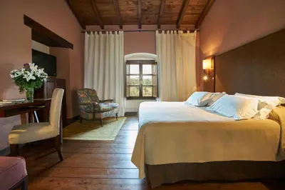 Cama o camas de una habitación en Finca El Cortiñal