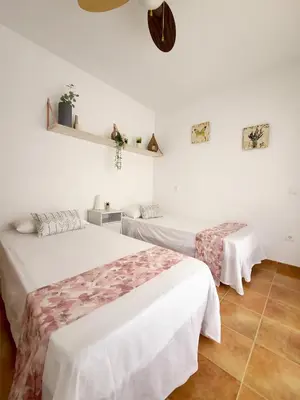 Cama o camas de una habitación en Casa en el valle del tietar