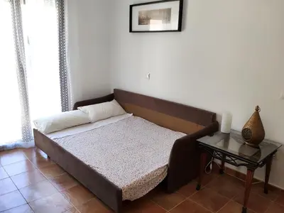 Cama o camas de una habitación en Casa en el valle del tietar