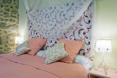 Cama o camas de una habitación en Casa Jardín de la Plata