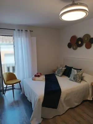 Cama o camas de una habitación en At Plaza del Duque