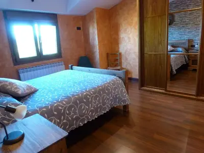 Cama o camas de una habitación en Casa Rural & SPA Mirador Sierra de Béjar