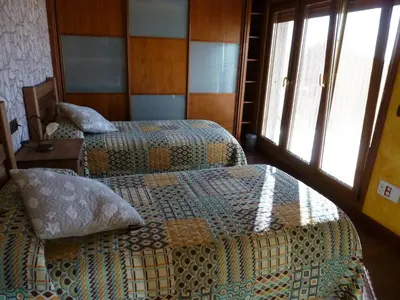 Cama o camas de una habitación en Casa Rural & SPA Mirador Sierra de Béjar