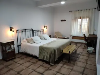 Cama o camas de una habitación en Casa Rural el Rincón de Monfragüe