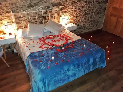 Cama o camas de una habitación en Casa Rural el Rincón de Monfragüe