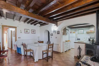 Una cocina o zona de cocina en La Jara · Apartamentos Rurales
