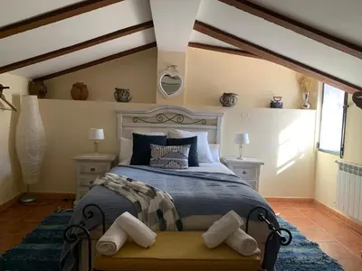 Cama o camas de una habitación en Casa Rural La Joya