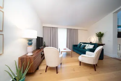Zona de estar de Apartamentos Habitavit en Cáceres