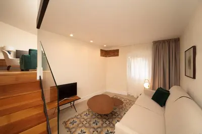 Zona de estar de Apartamentos Habitavit en Cáceres