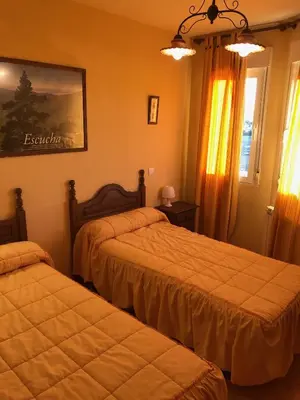 Cama o camas de una habitación en Casas Encinares