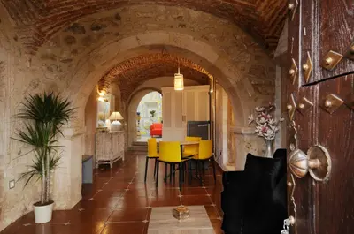 Zona de estar de LA CASONA DE BAUTISTA 4 estrellas con piscina montanchez CACERES