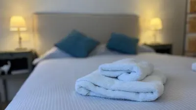 Cama o camas de una habitación en La Casita de Rosa - Sierra de Francia