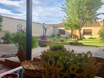 Jardín al aire libre en Casa rural del labrador