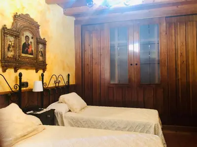 Cama o camas de una habitación en Casa rural del labrador