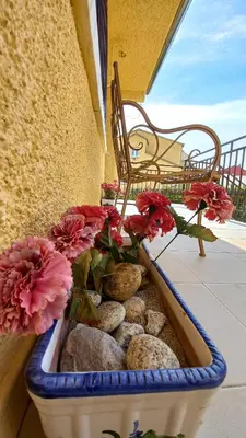 Un balcón o terraza de Casa Rural Alameda con chimenea y jardín