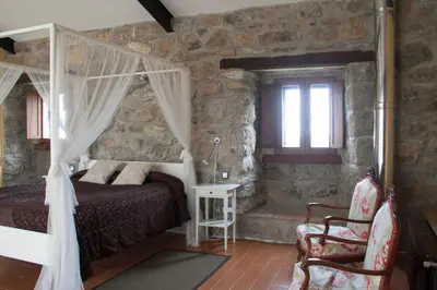 Cama o camas de una habitación en Posada Palacio Manjabalago