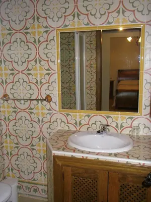 Un baño de Apartamentos Los Hebiles