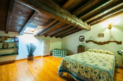 Cama o camas de una habitación en Casa Rural Finca Umbría