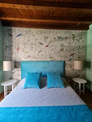 Cama o camas de una habitación en Posada Albarea