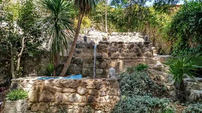 Jardín al aire libre en Almazara de San Pedro