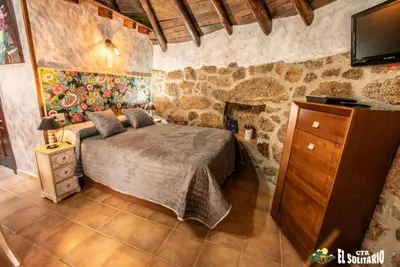 Cama o camas de una habitación en Chozos Rurales El Solitario