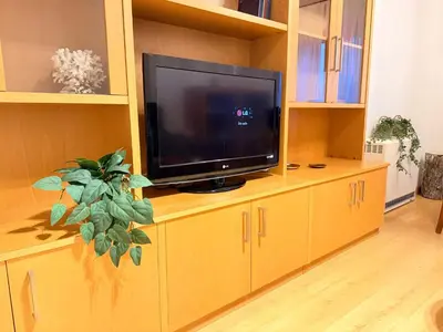 Una televisión o centro de entretenimiento en VUT Plaza Florida - Parking gratis