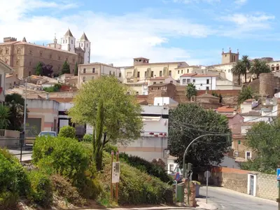 Vista general de Cáceres o vista desde el apartamento