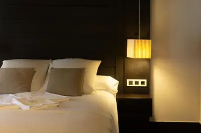 Cama o camas de una habitación en La Plaza
