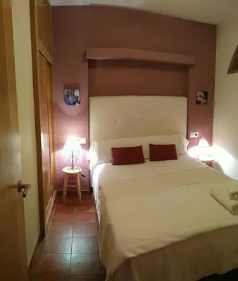 Cama o camas de una habitación en Apartamentos Arribes la Corredera