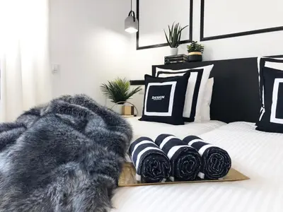 Cama o camas de una habitación en Casa Rural Idesign