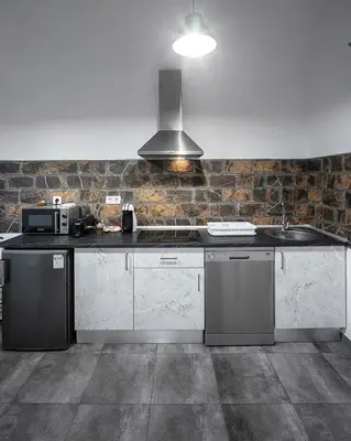 Una cocina o zona de cocina en Apartamentos Gladiador