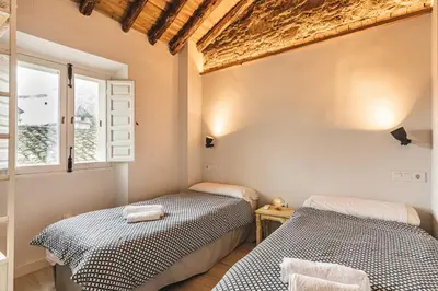 Cama o camas de una habitación en Apartamento Torre del Aver
