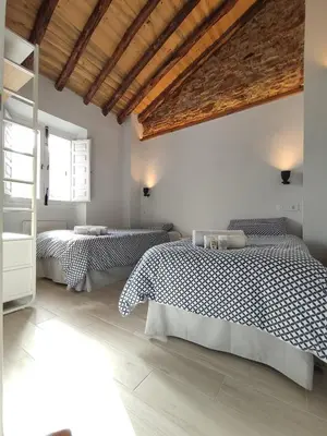 Cama o camas de una habitación en Apartamento Torre del Aver