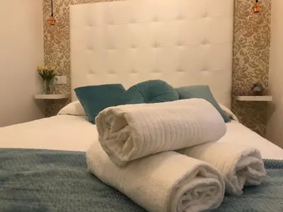 Cama o camas de una habitación en Casa Palacio Polentinos VUT-AV390