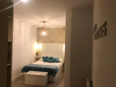 Cama o camas de una habitación en Casa Palacio Polentinos VUT-AV390