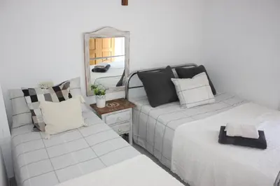 Cama o camas de una habitación en Acogedor apartamento VALLE DEL JERTE