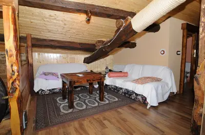 Cama o camas de una habitación en La Resbalina Casa Rural