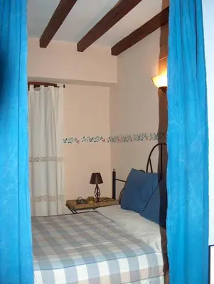 Cama o camas de una habitación en Charming studio in Robledillo de Gata - 28 m²